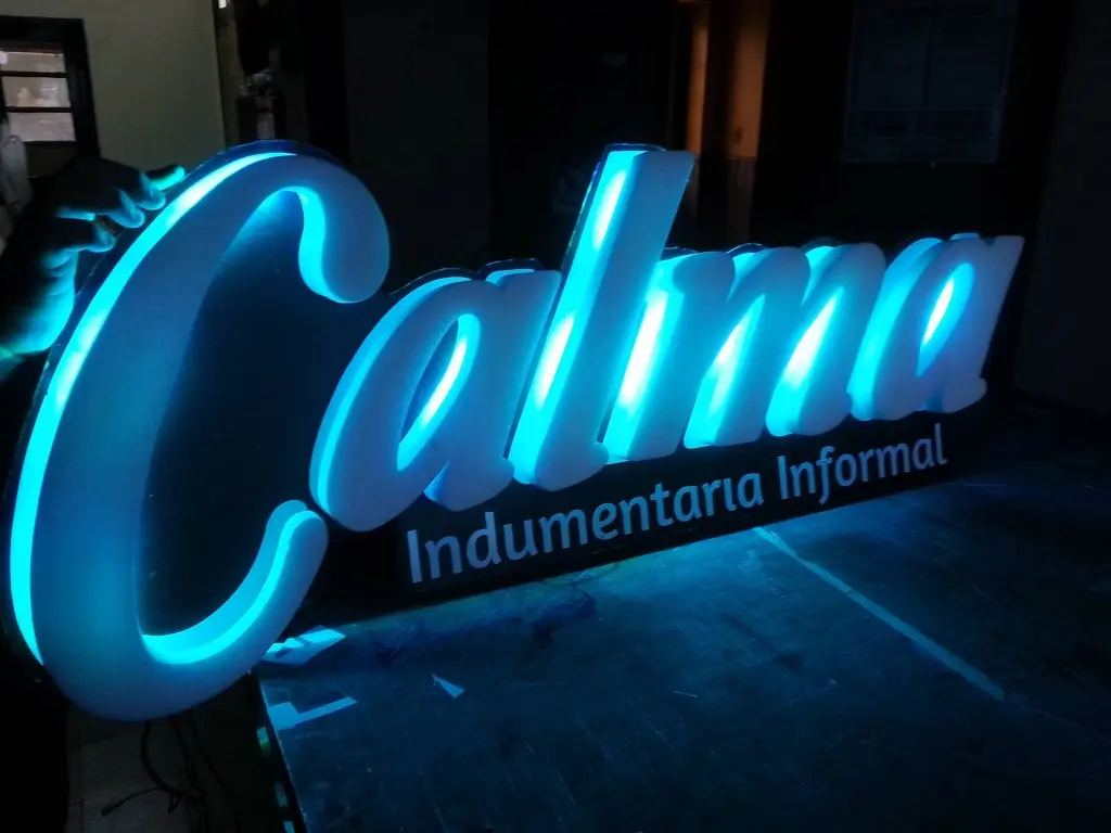 Letrero 3D retroiluminadas - calma