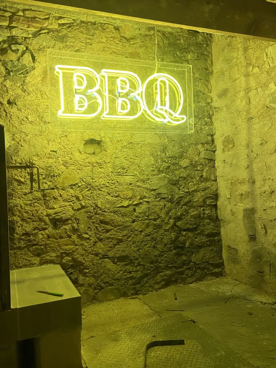 Letrero de Neón letrero de neon flex led barbacoa