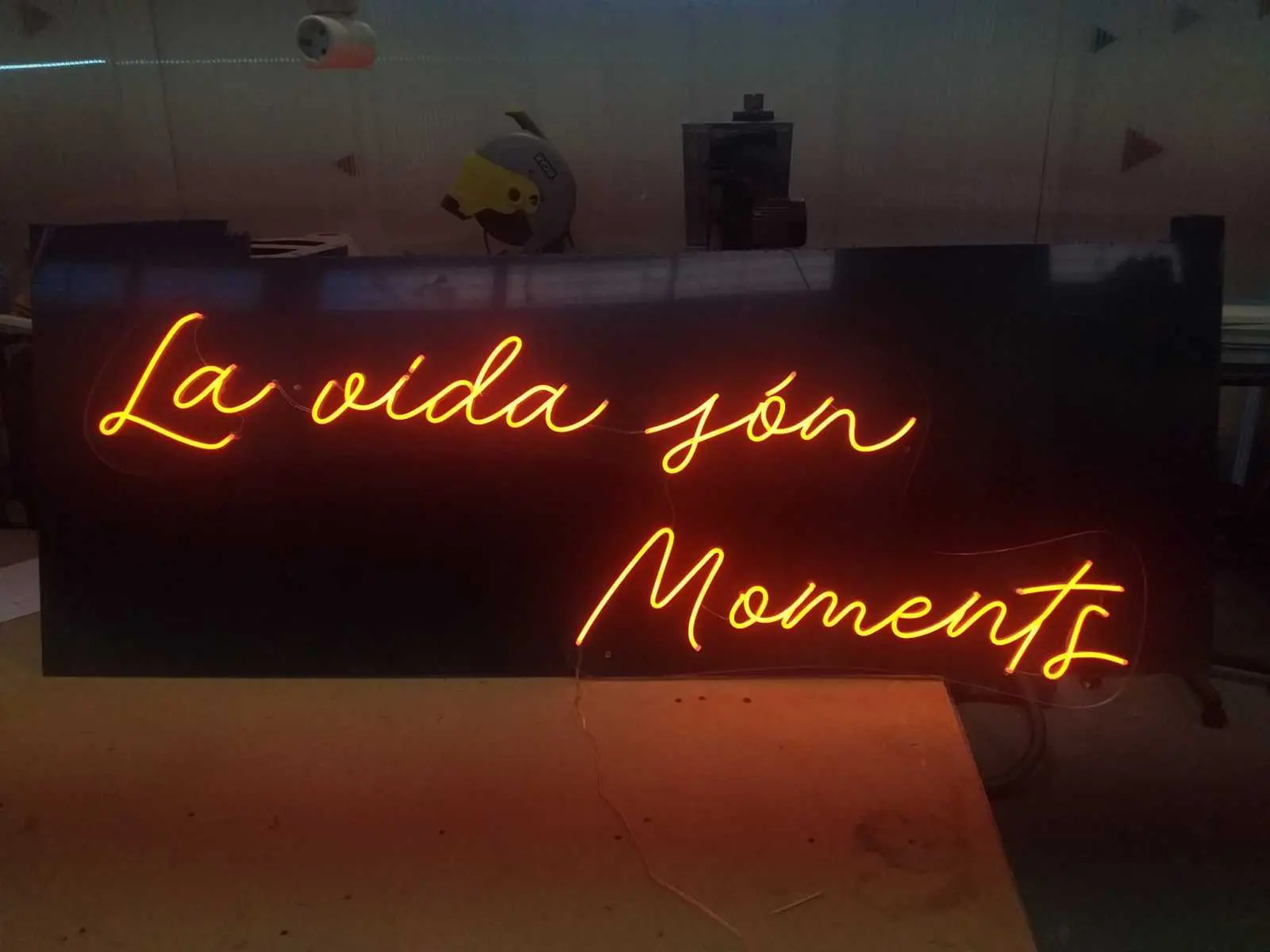 Letrero de Neón letrero de neon flex led la vida son moments