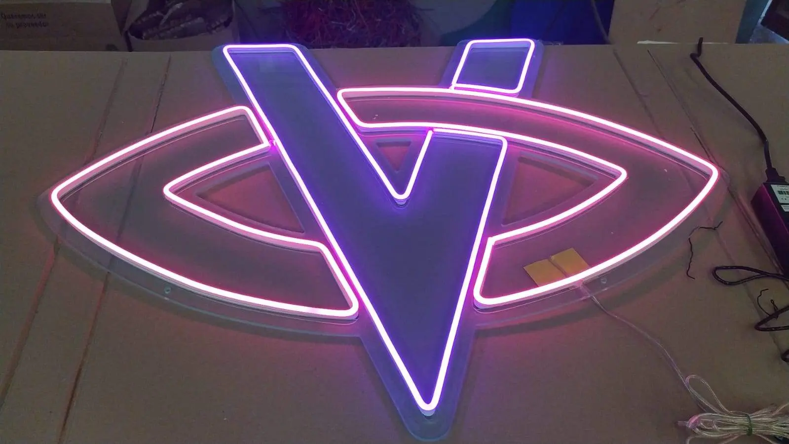 Letrero de Neón letrero de neon flex led v